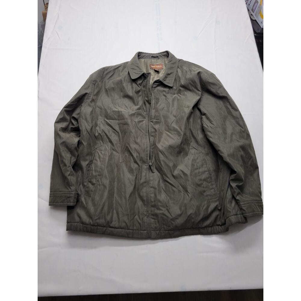 Oak Hill 4XLT Mens Big & Tall Jacket Lined Collar Chore Coat Full Zip Soft Green